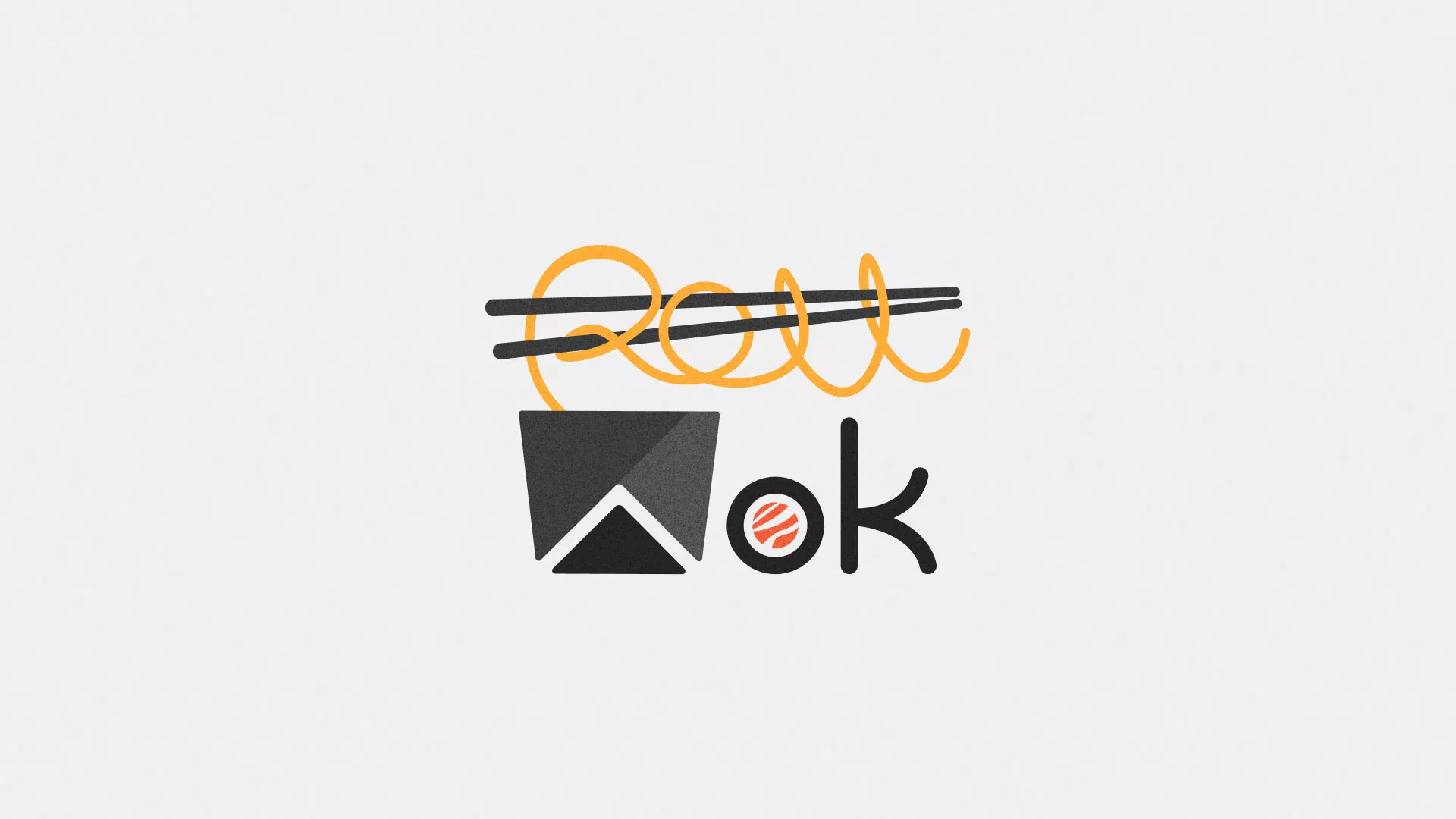 Разработка логотипа суши-бара «Roll Wok Club» в Тюкалинске